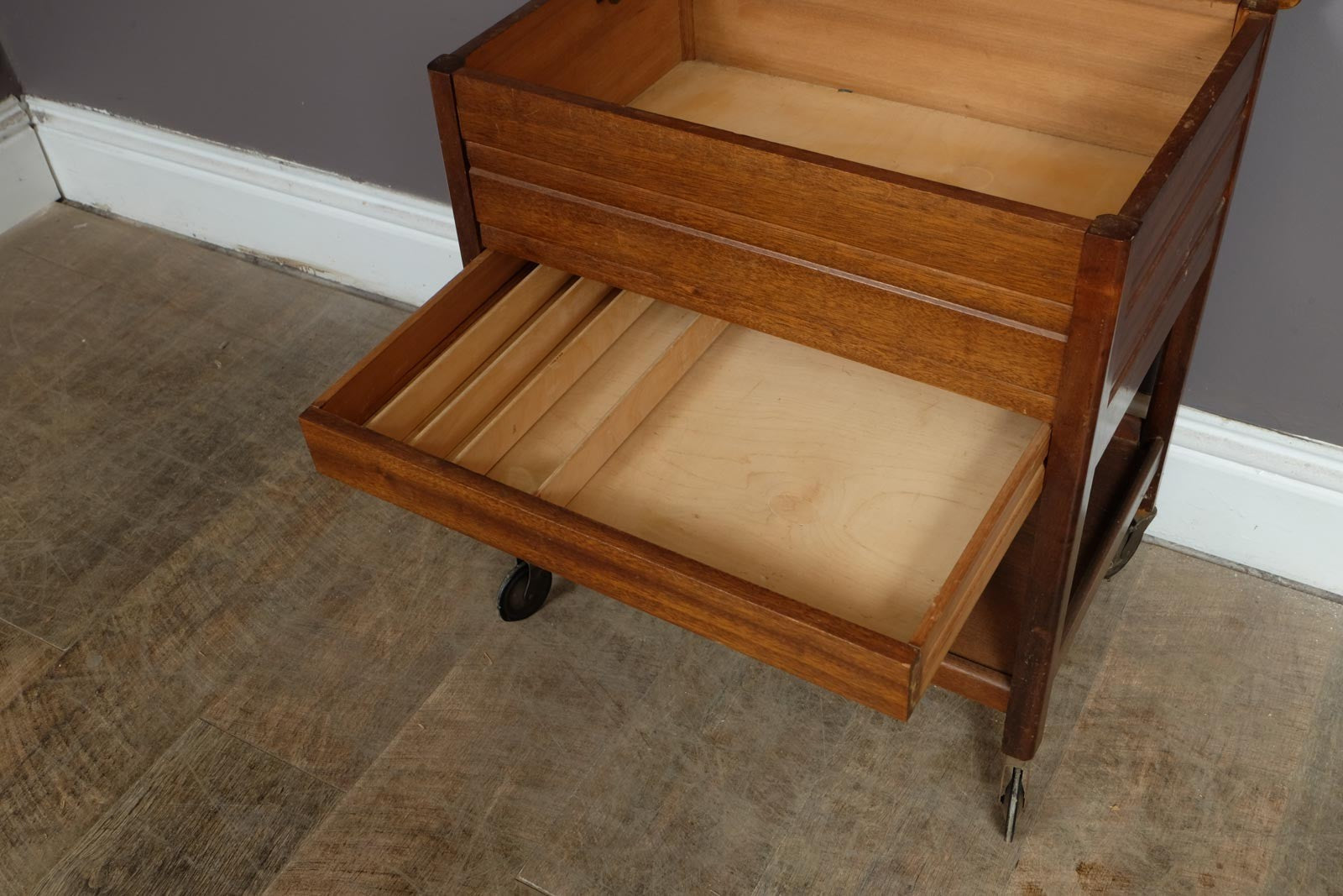 Vintage Walnut Sewing Table