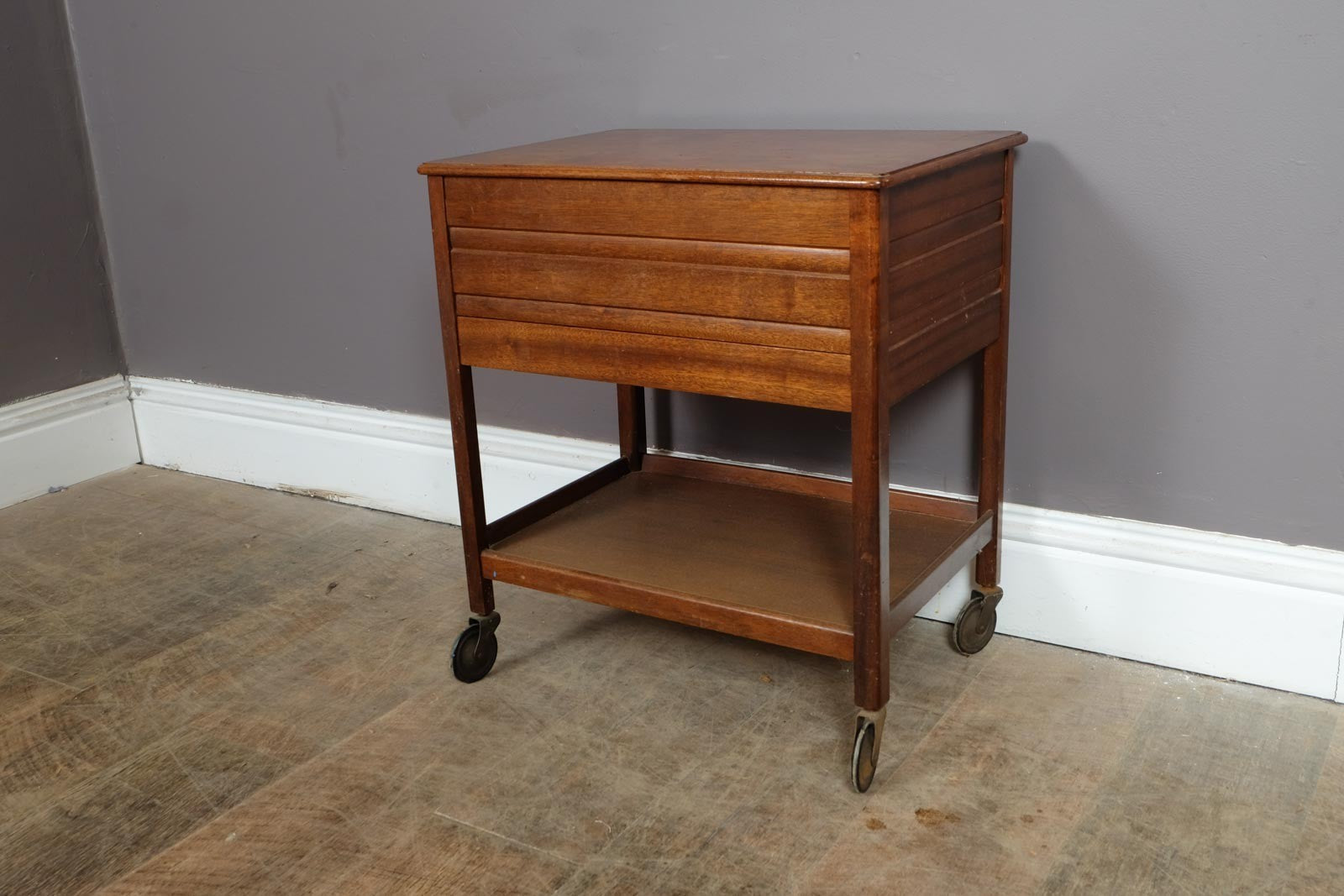 Vintage Walnut Sewing Table