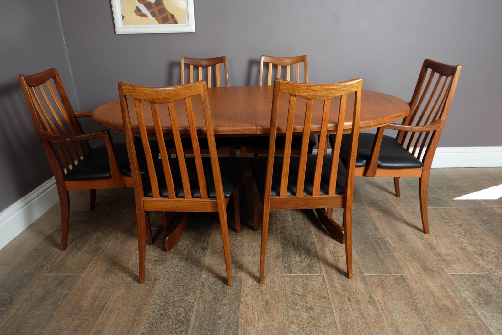 Vintage G Plan Fresco Oval Dining Table and 6 Chairs
