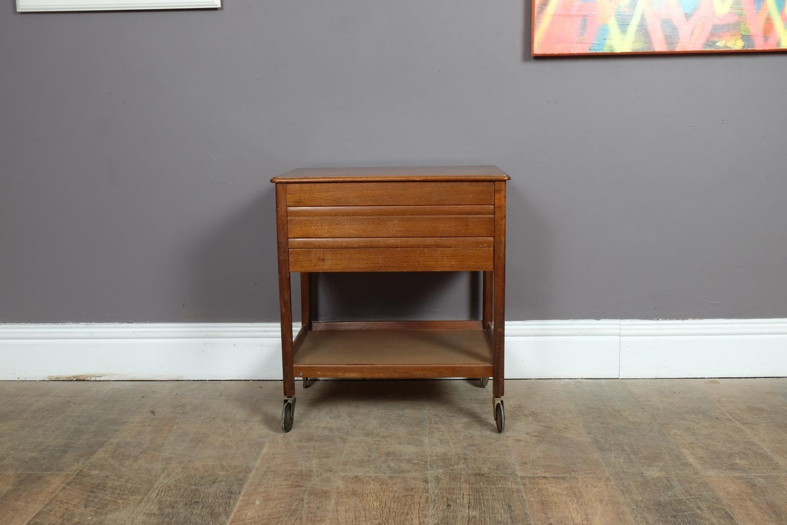 Vintage Walnut Sewing Table