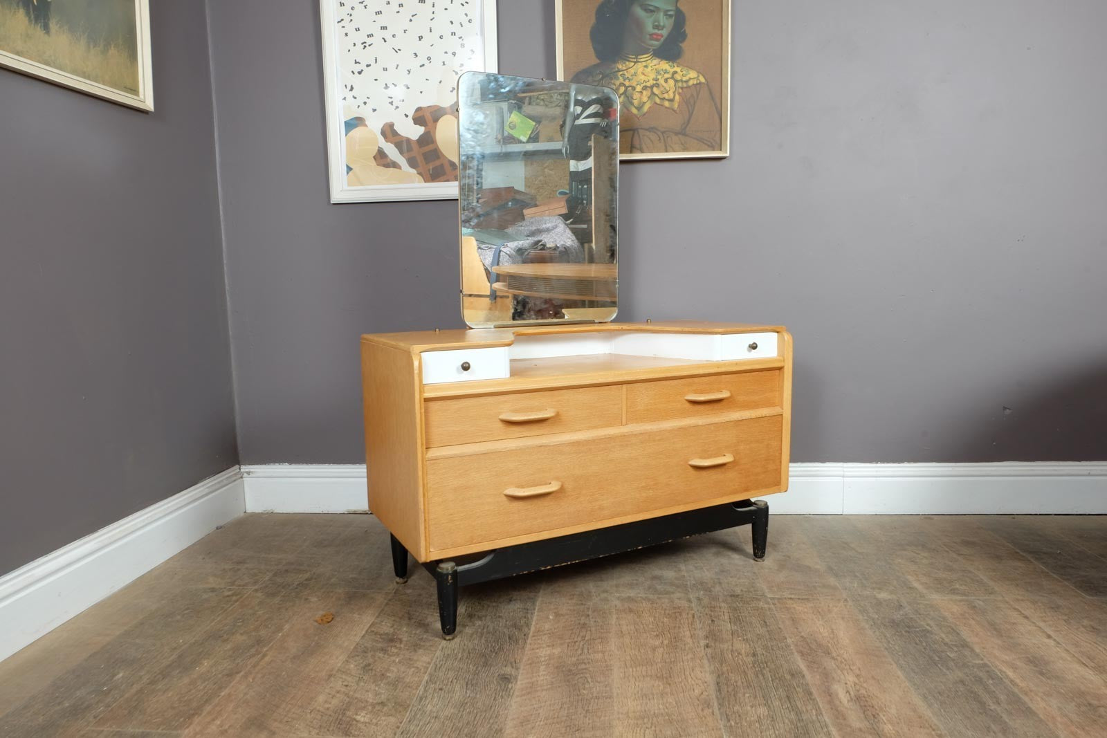 Vintage G Plan Chine White Dressing Table