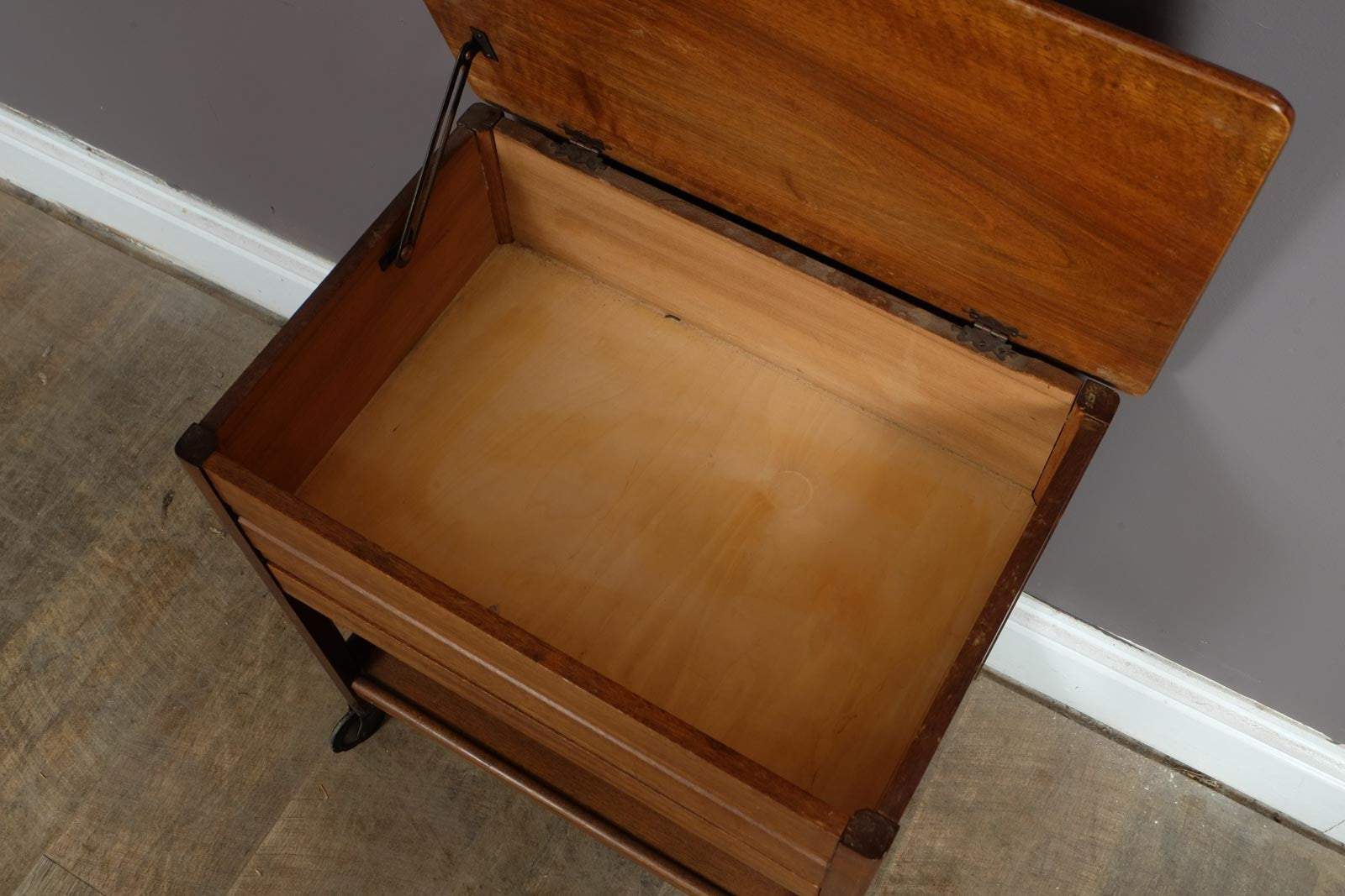 Vintage Walnut Sewing Table