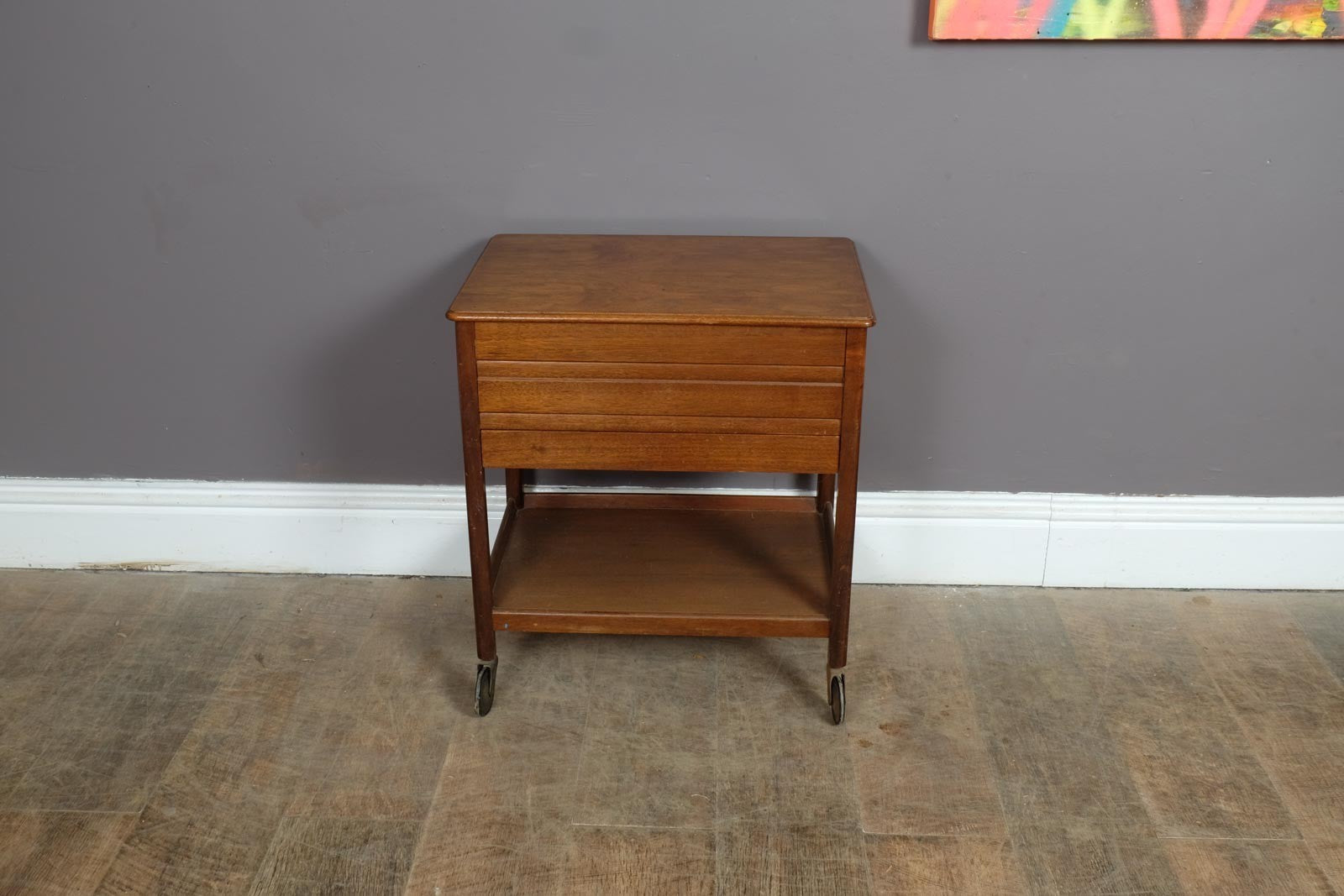 Vintage Walnut Sewing Table