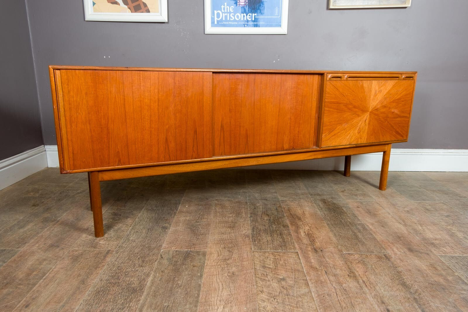 Vintage Retro Rate Teak Mid Century Starburst Sideboard by McIntosh