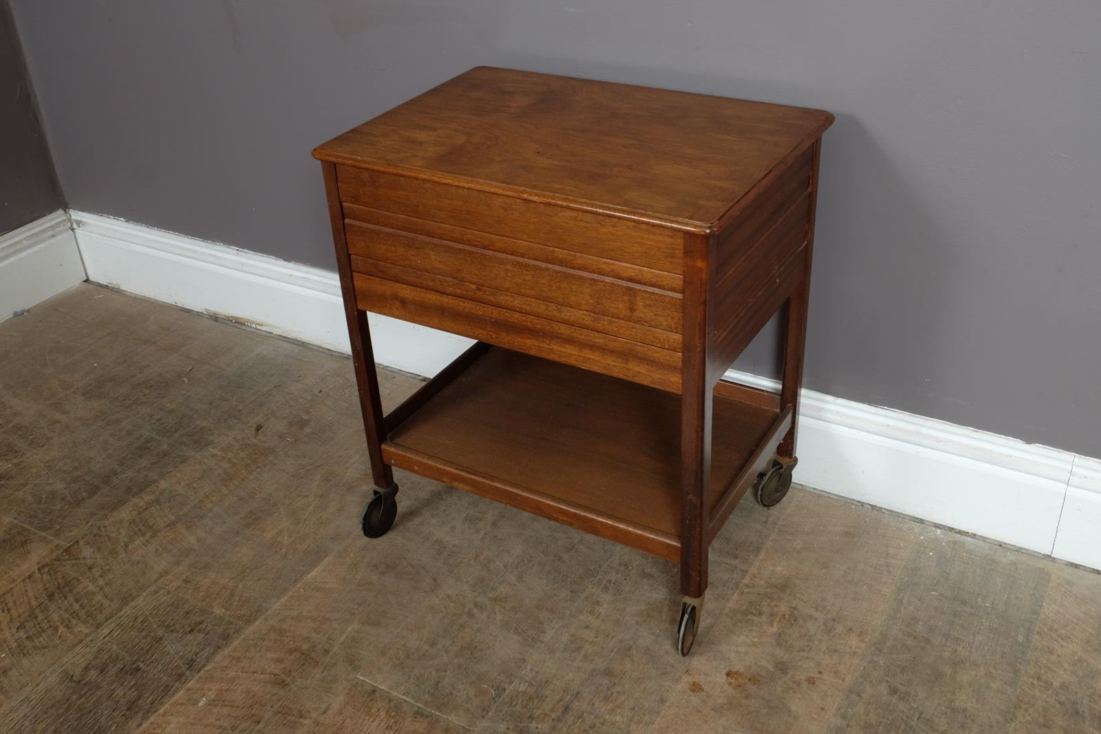 Vintage Walnut Sewing Table