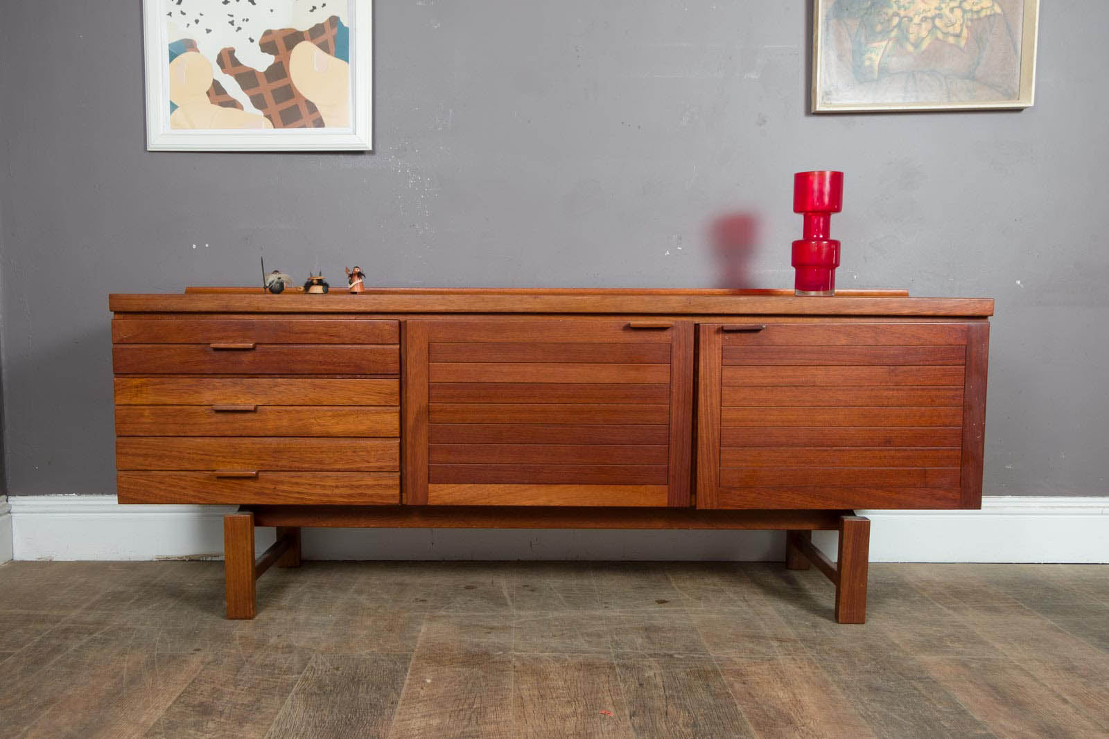 Vintage Retro Rare Dark Teak Mid Century Sideboard by White and Newton