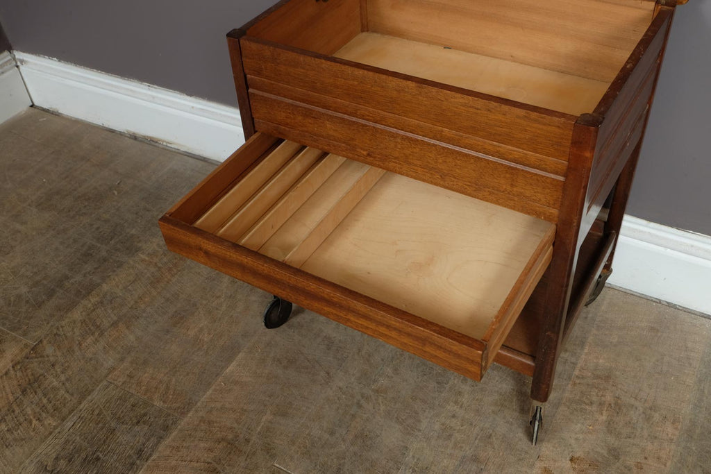 Vintage Walnut Sewing Table