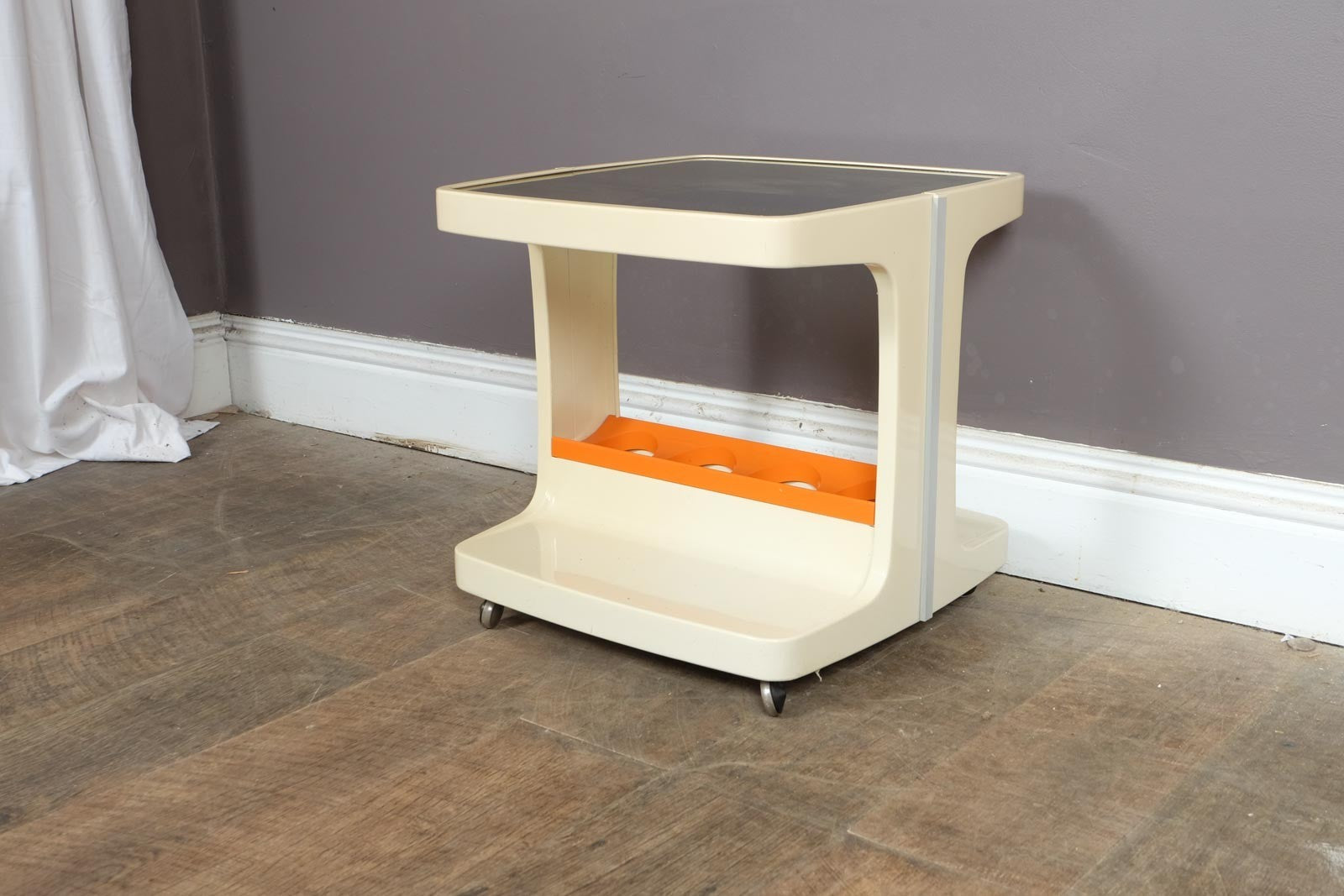 Marc Held for Prisunic Bar Trolley Vintage 1970s Space Age French Design Plastic