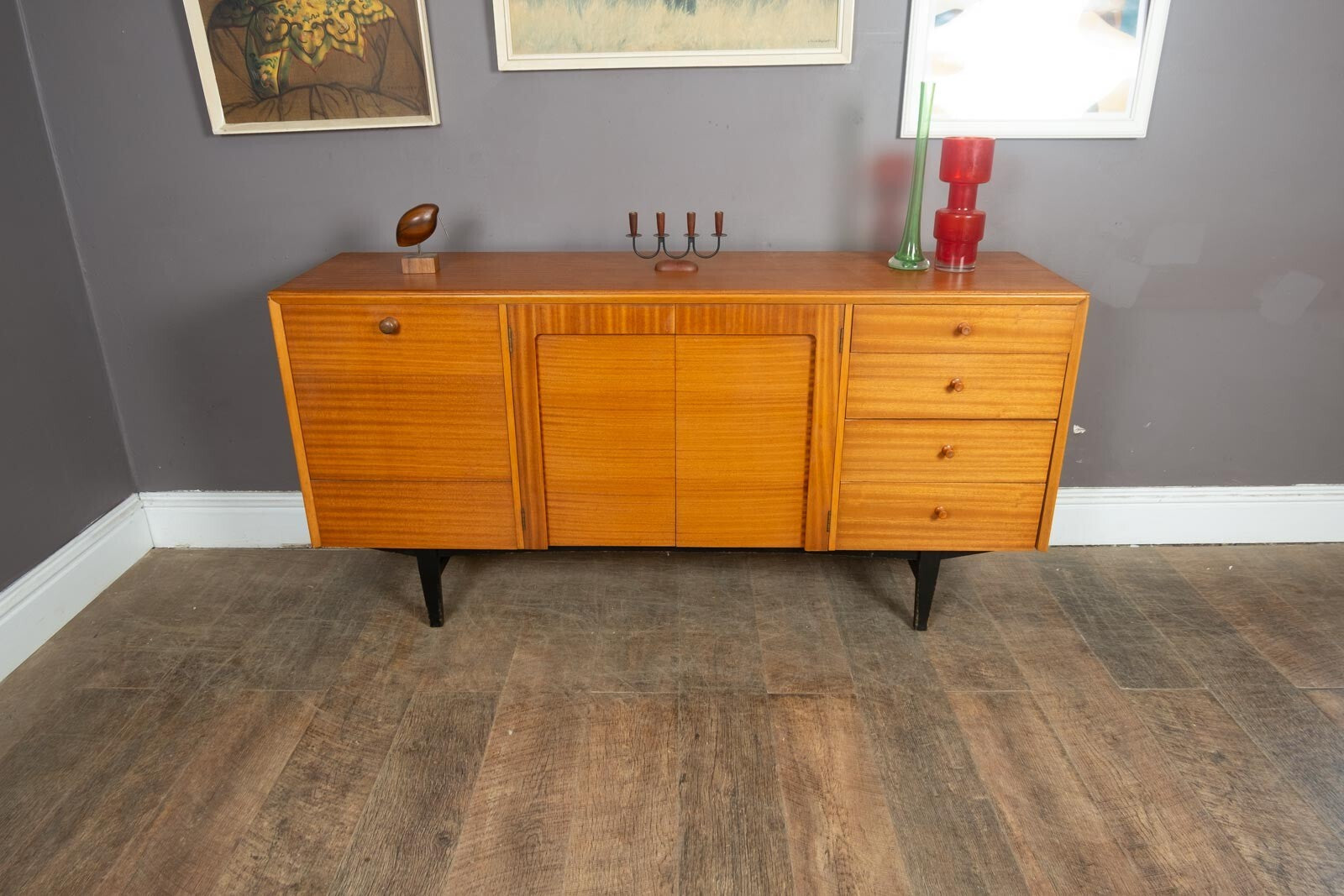 Vintage Mid Century Light Teak Sideboard by C.W.S. Ltd