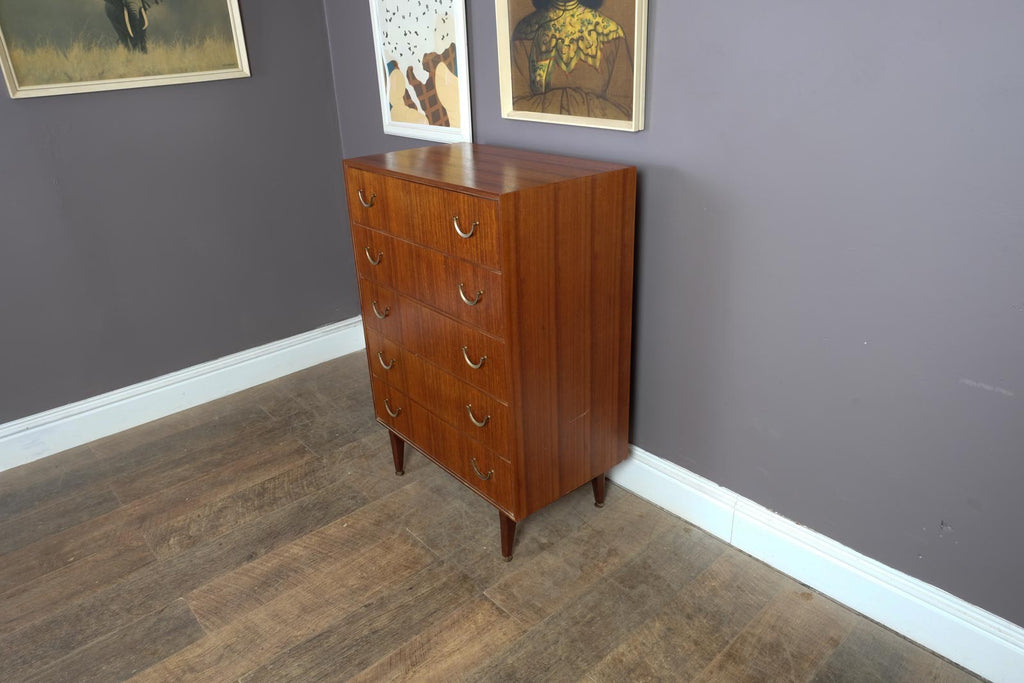 Vintage Retro Mid Century Teak Chest of Drawers by Meredew
