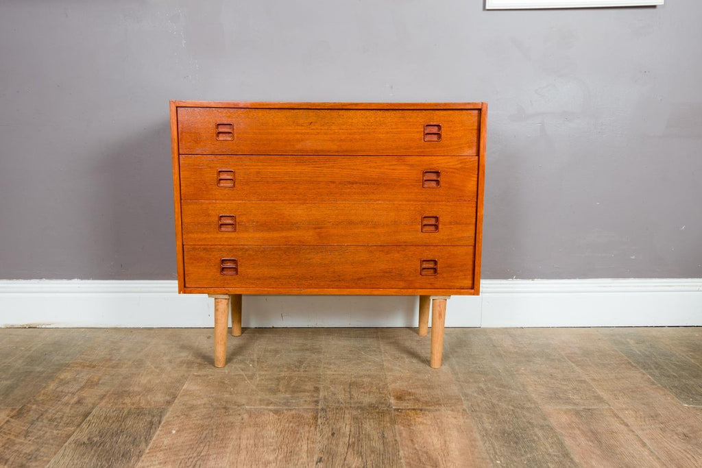 Vintage Retro Small Danish Teak Chest of Drawers