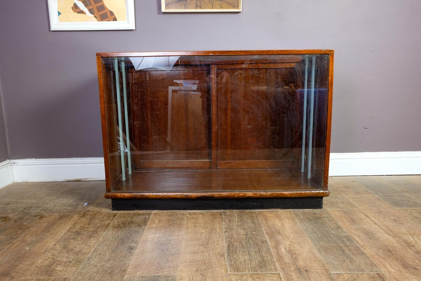 Vintage Antique Edwardian Mahogany Shop Haberdashery Cabinet