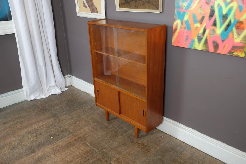 Vintage Mid Century Teak Display Cabinet