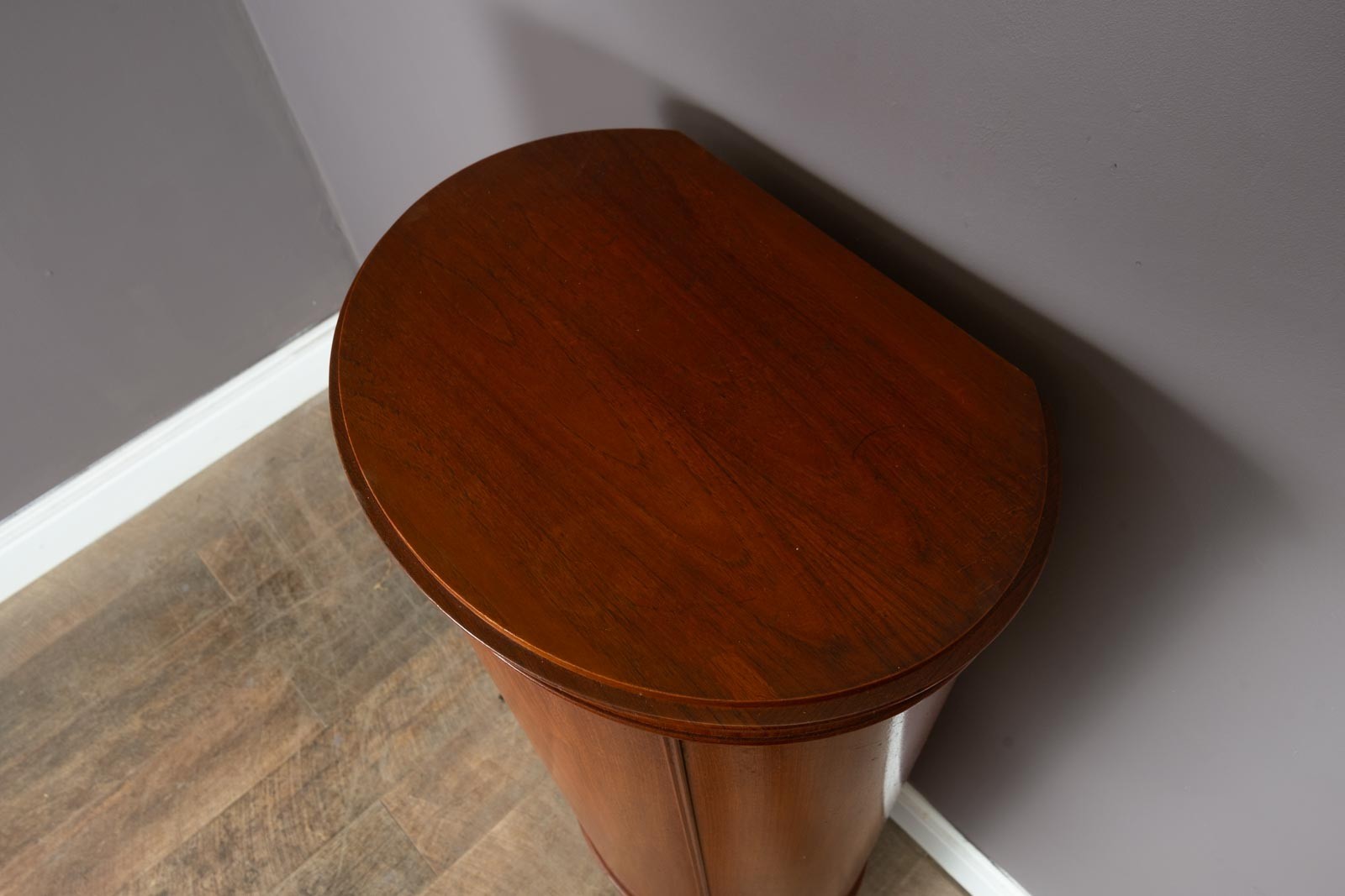 Vintage Danish Mid Century Circular Drinks Bar Cabinet by Johannes Sorth