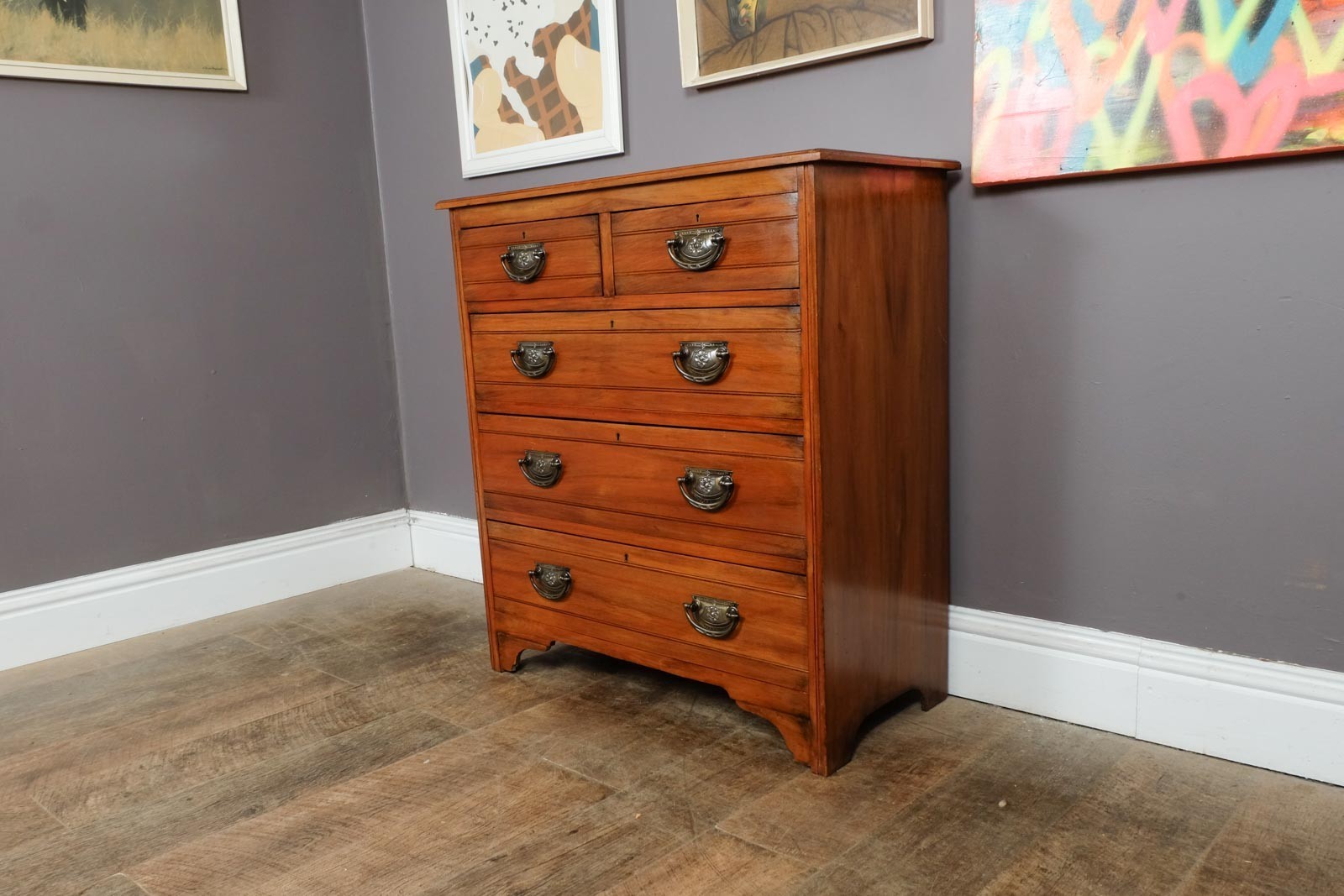 Antique Edwardian Satinwood Chest of Drawers