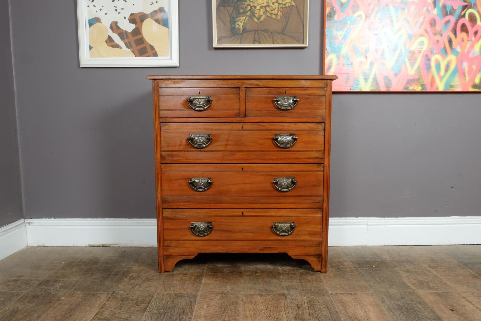 Antique Edwardian Satinwood Chest of Drawers