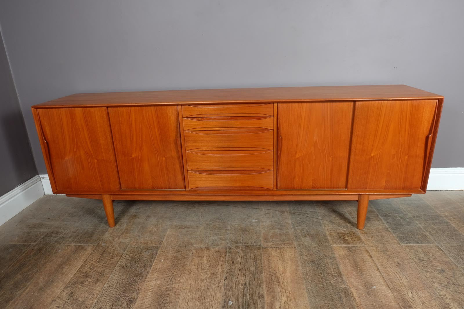 Vintage Large Danish Teak Sideboard by Dyrlund