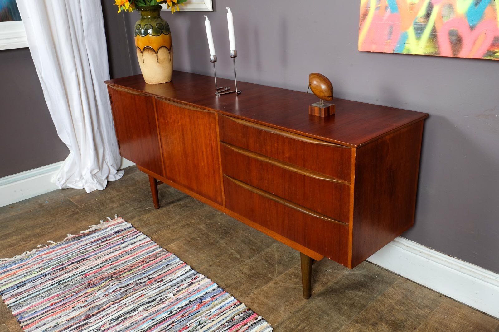 Vintage Retro Mid Century Teak Sideboard by Morris of Glasgow