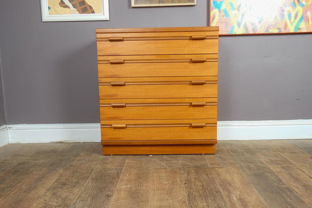 Vintage Retro Mid Century Teak Chest of Drawers by William Lawrence