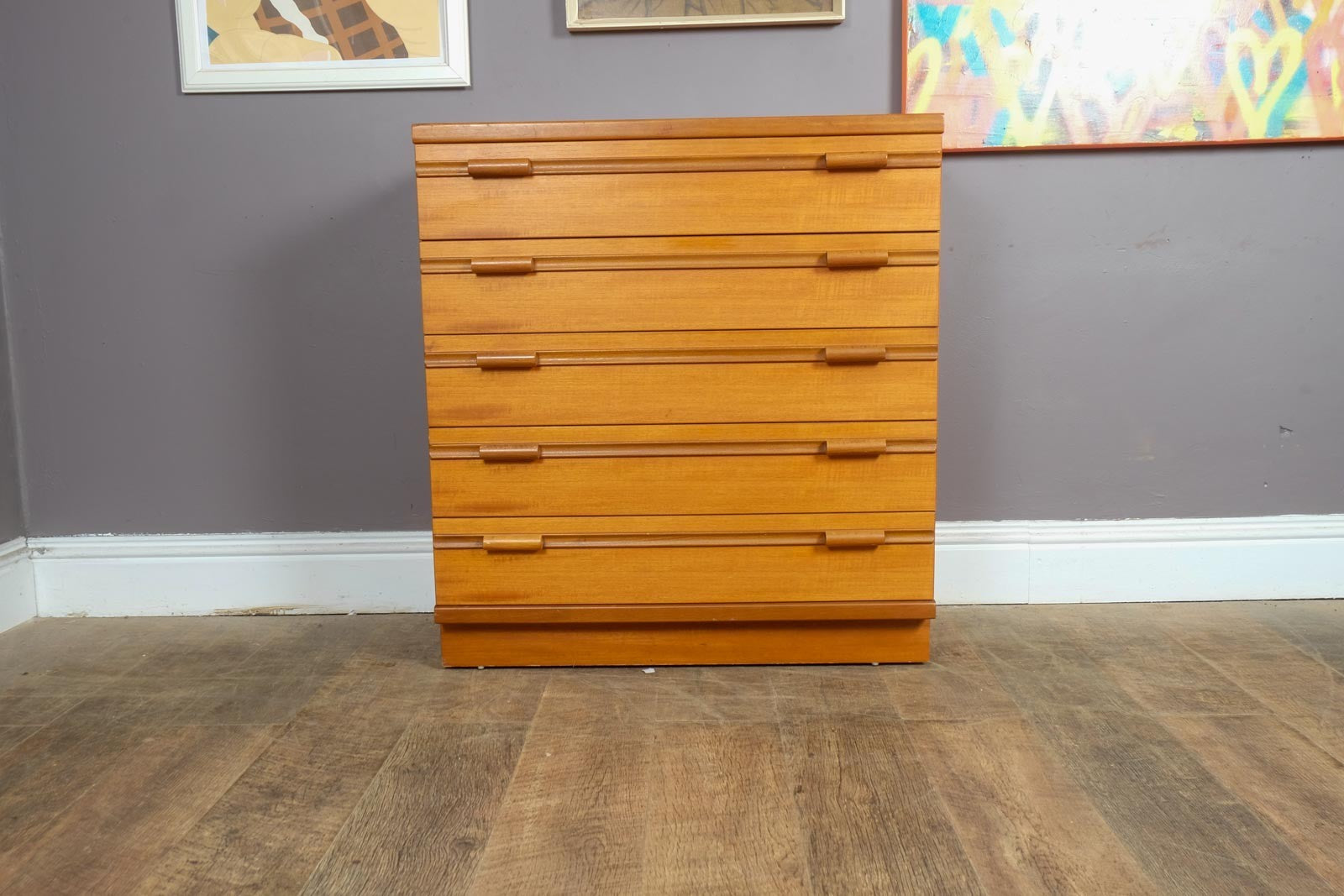 Vintage Retro Mid Century Teak Chest of Drawers by William Lawrence