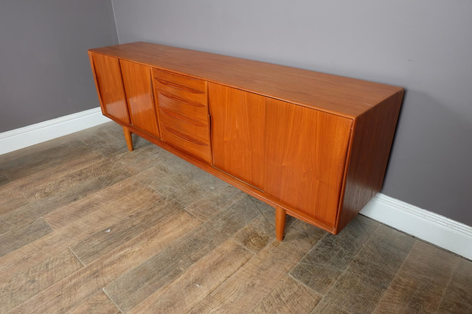 Vintage Large Danish Teak Sideboard by Dyrlund
