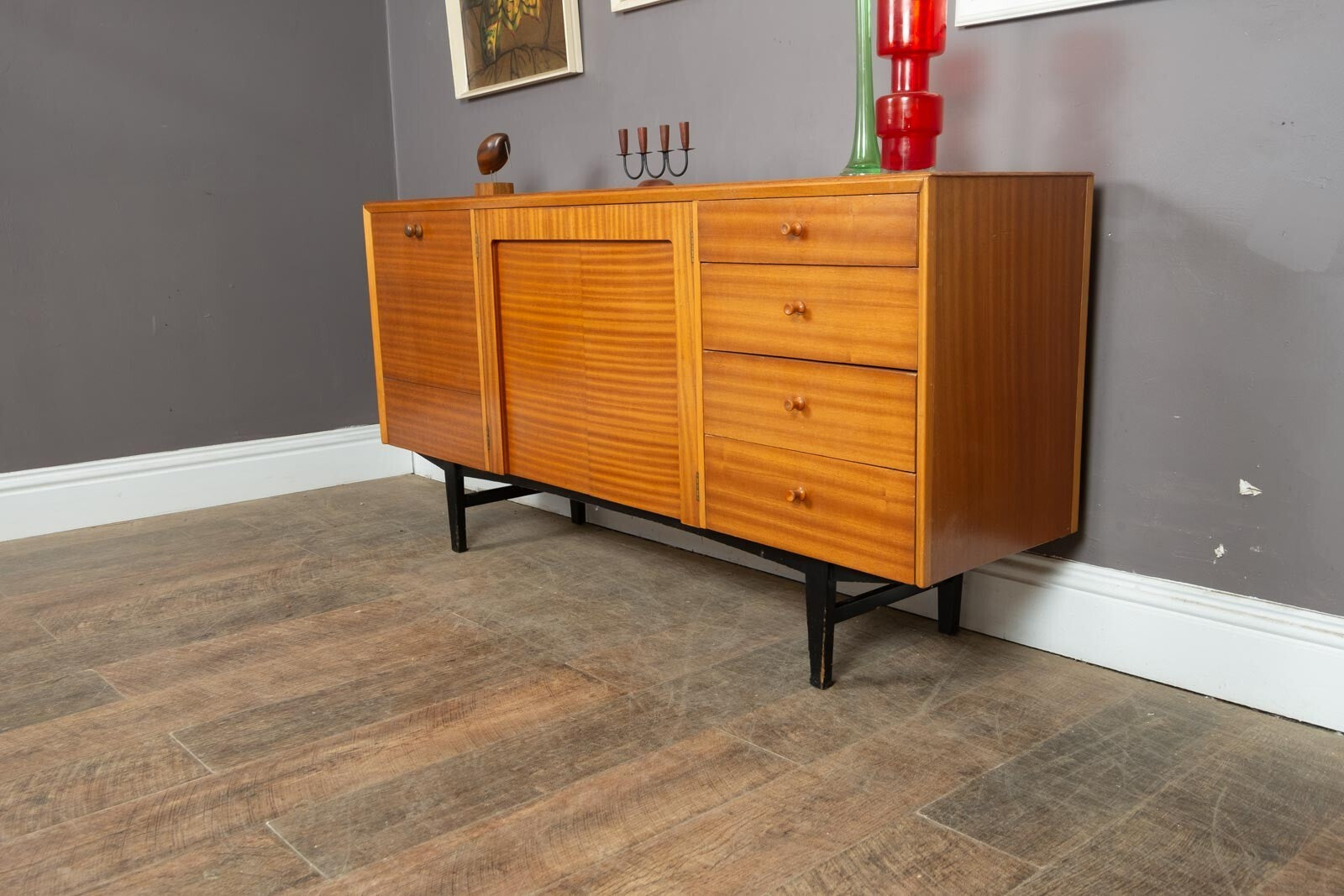 Vintage Mid Century Light Teak Sideboard by C.W.S. Ltd