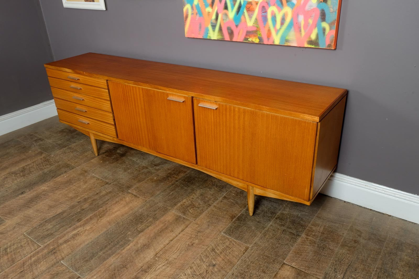 Vintage Large Teak Long John Sideboard by White and Newton