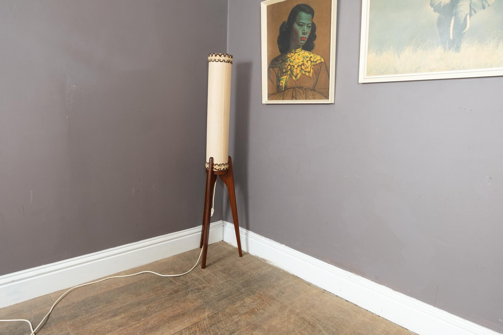 Vintage Danish Style Mid Century Rocket Lamp