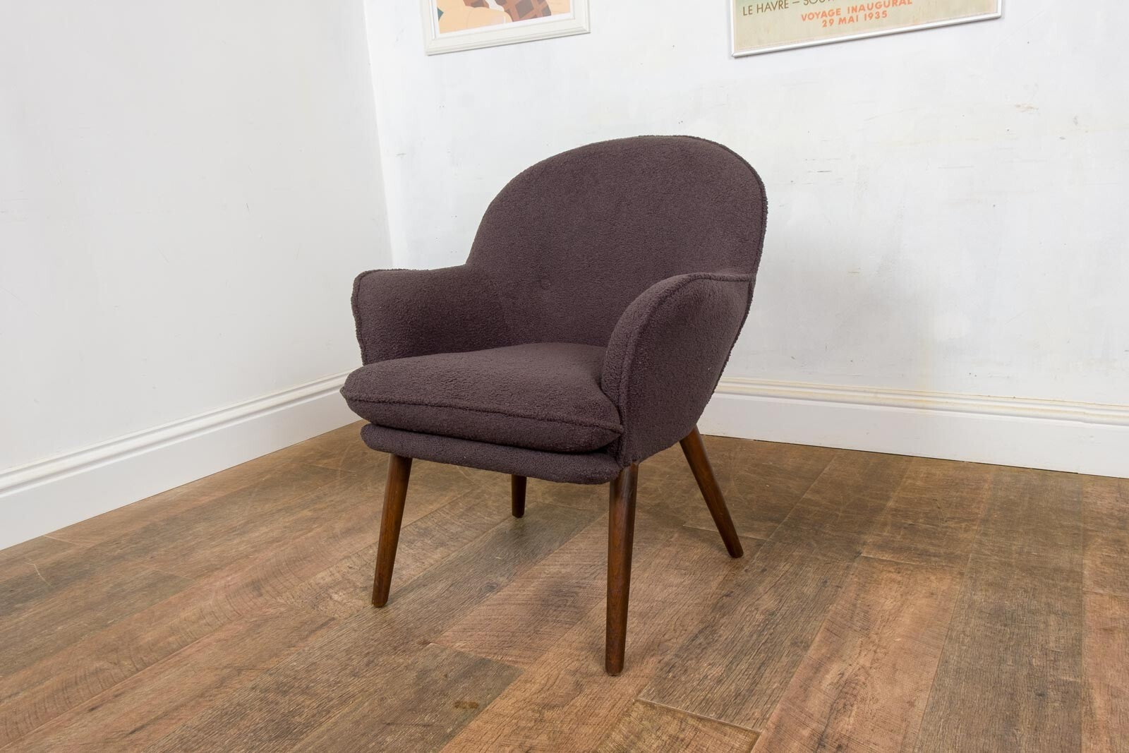 Vintage Retro Mid Century Occasional Chair by Toothill - Newly Upholstered