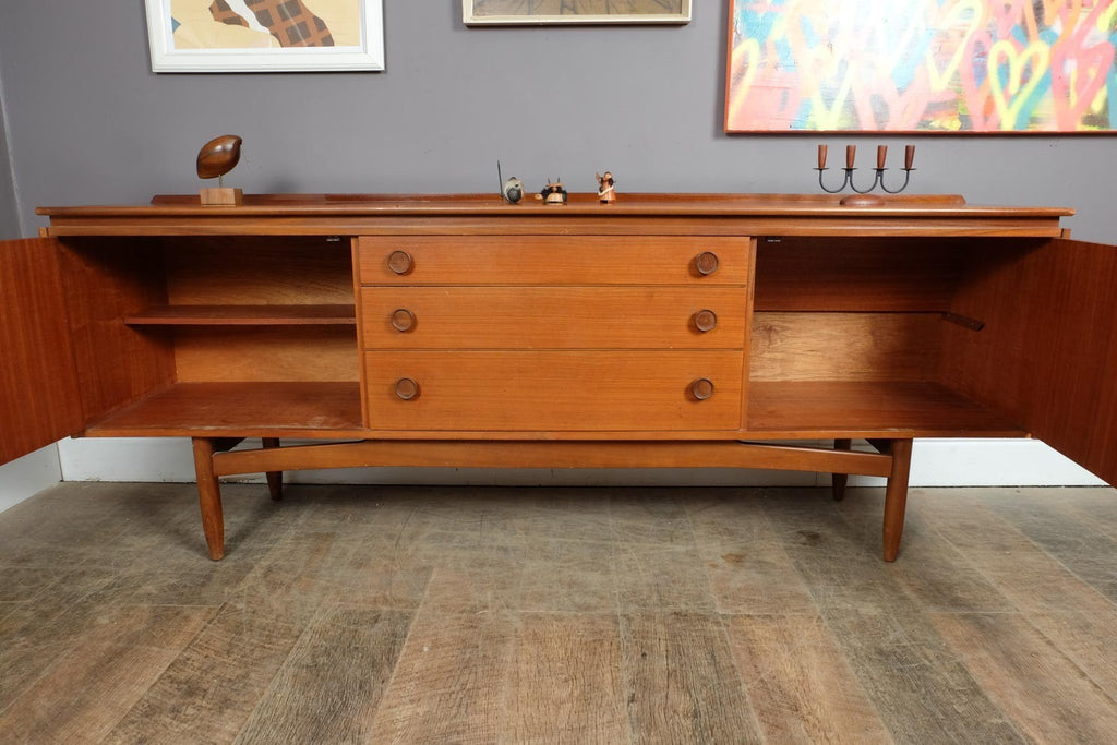 Vintage Retro Mid Century Large Teak Sideboard by White and Newton