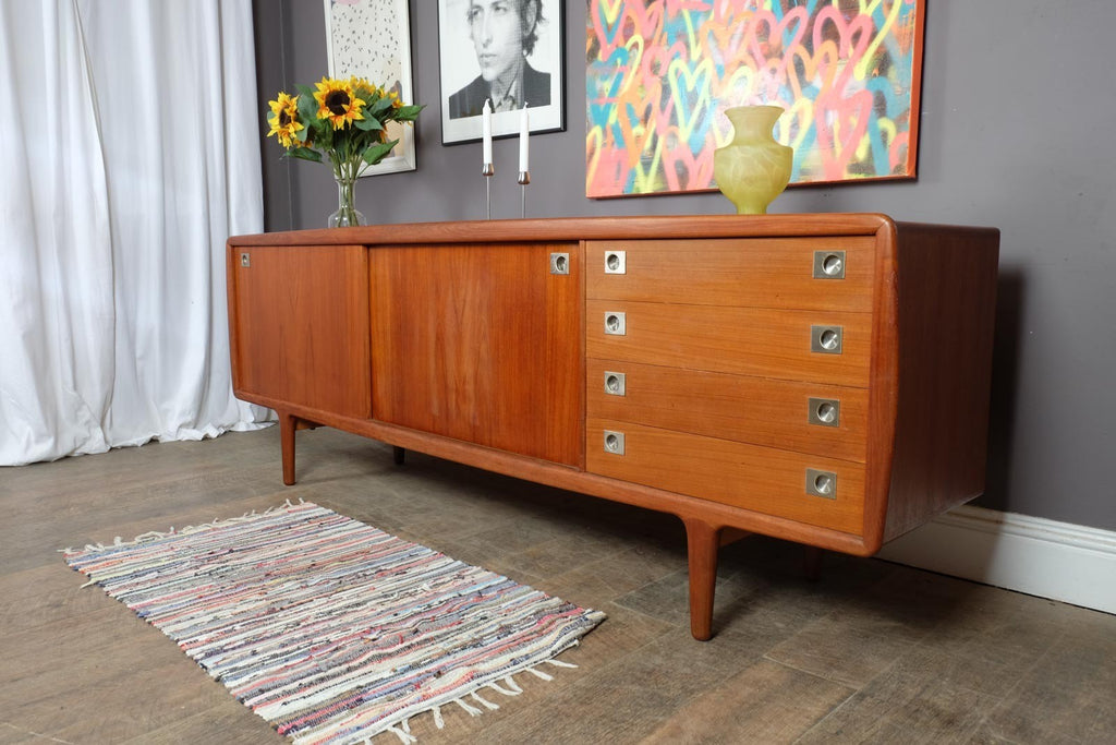 Vintage Large Danish Teak Sideboard by HP Hansen