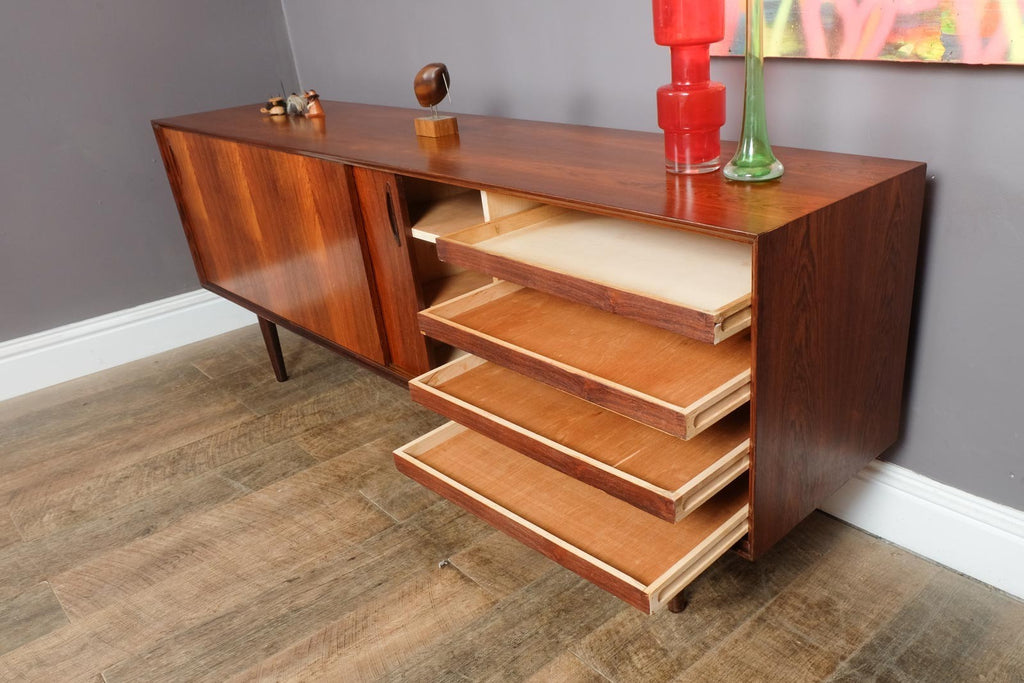 Vintage Retro Large Danish Rosewood Sideboard by E. Pedersen & Søn