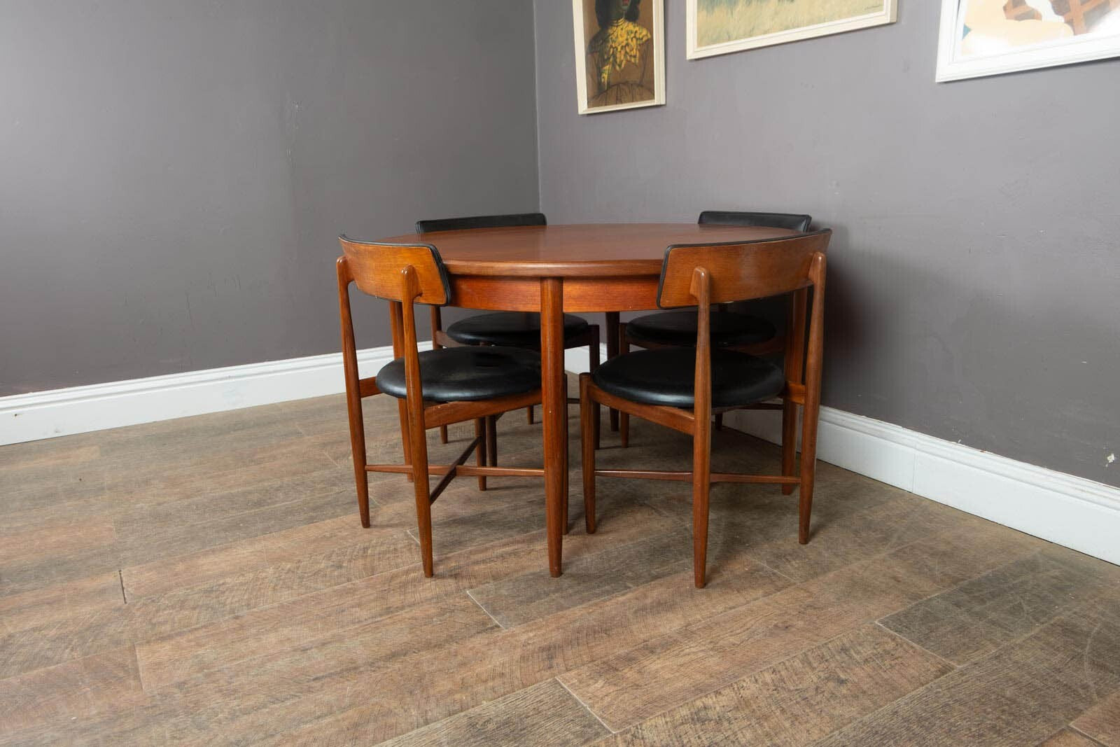 Vintage G Plan Fresco Extending Dining Table and 4 Chairs VB Wilkins