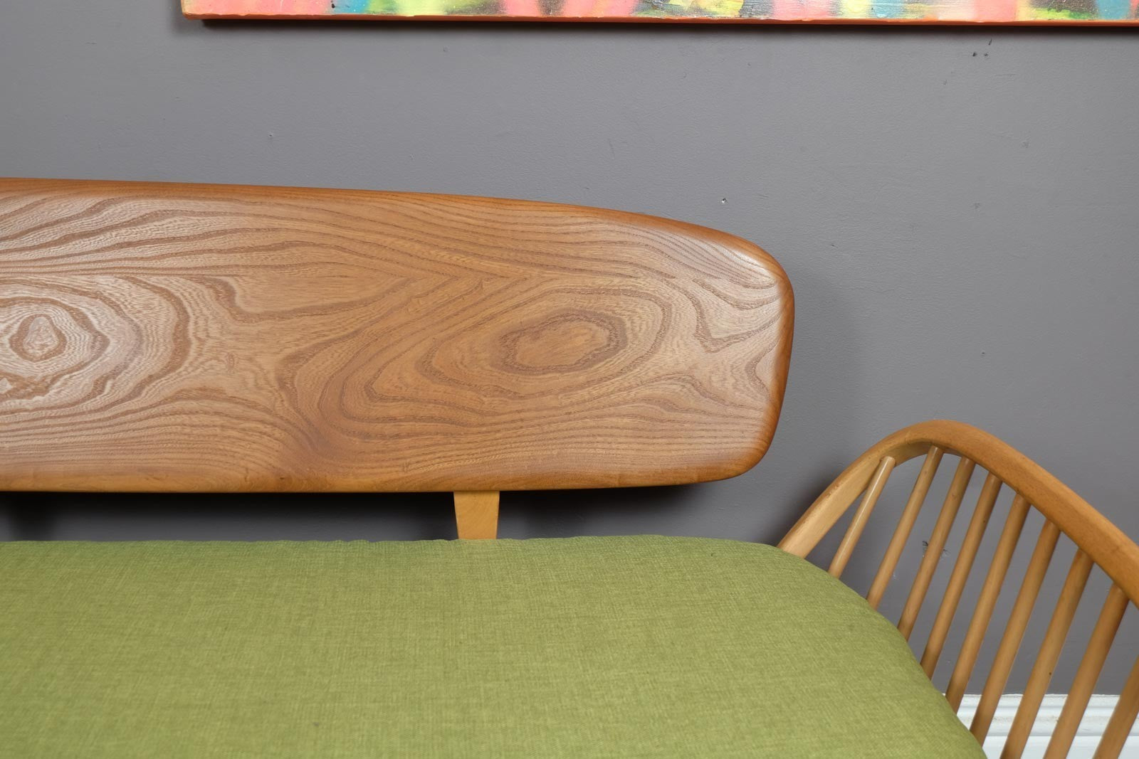 Vintage Retro Ercol Light Elm Studio Couch Day Bed