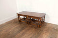 Vintage Retro Ercol Old Colonial Trinity Dark Elm Nest of Tables