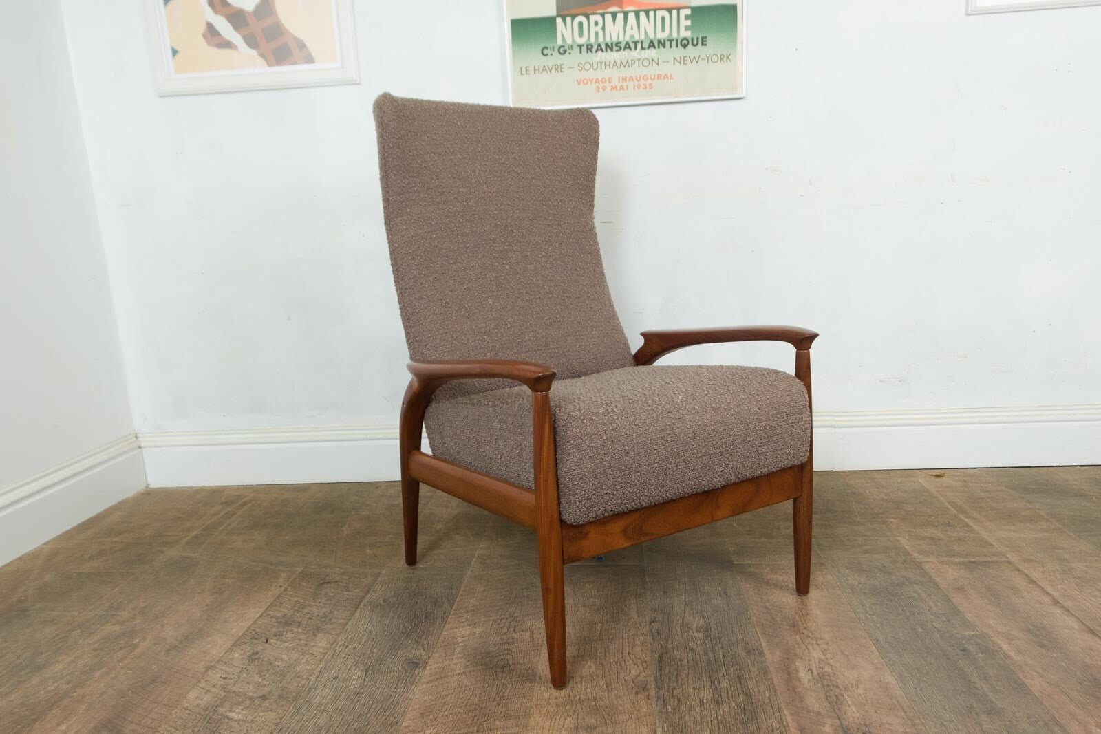 Vintage Retro Mid Century Afromosia Arm Chair by Greaves and Thomas