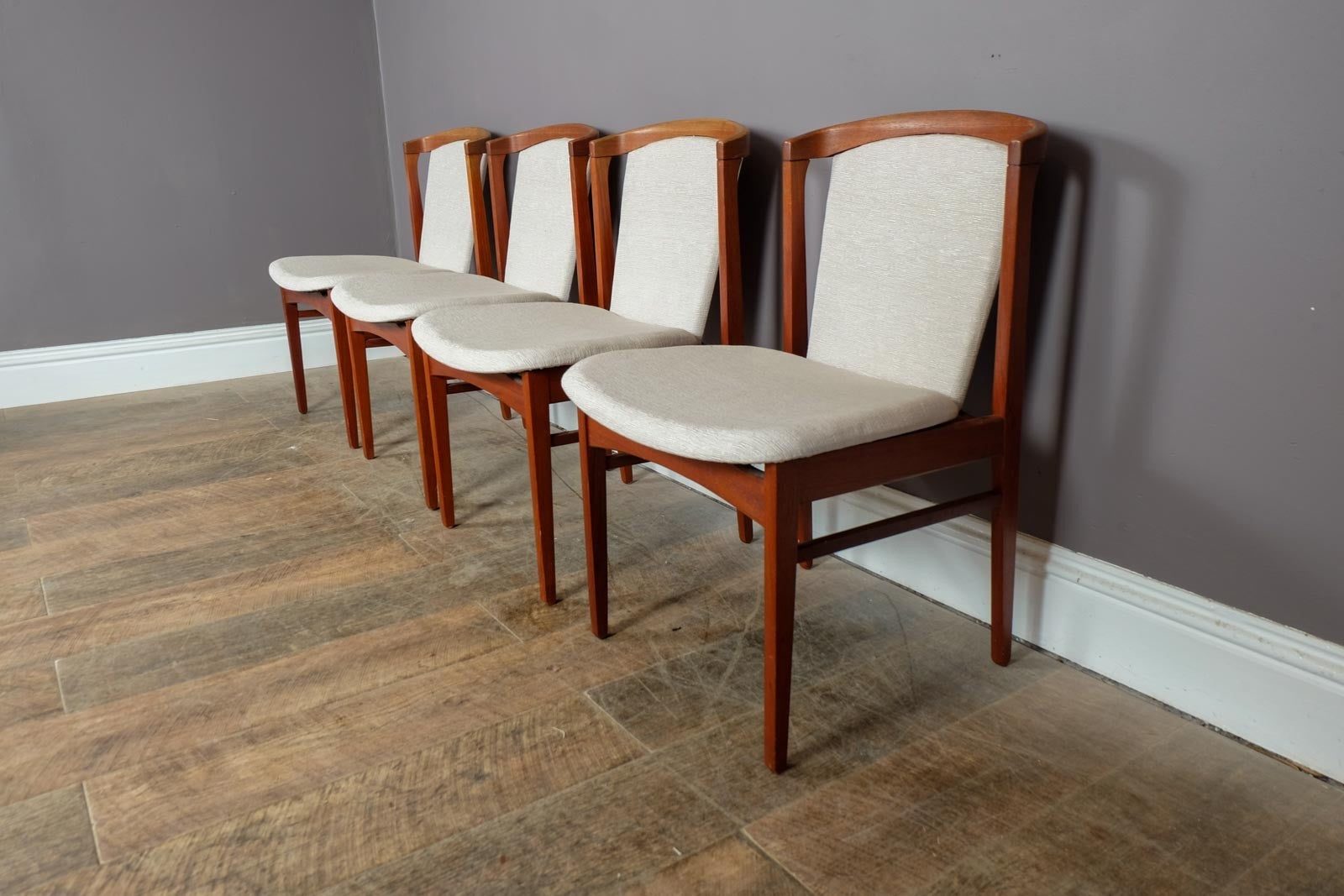 Vintage Retro Set of 4 Teak Erik Buch Orum Mobler Dining Chairs