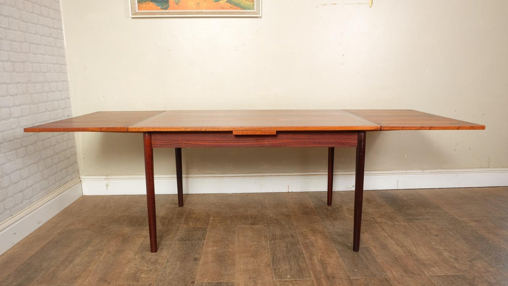 Vintage Retro Danish Mid Century Extending Rosewood Dining Table