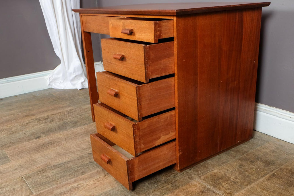 Vintage Retro Small Oak Desk