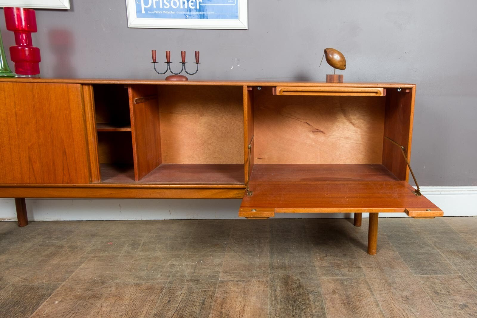 Vintage Retro Rate Teak Mid Century Starburst Sideboard by McIntosh