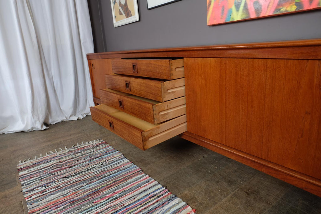 Vintage Retro Large Danish Teak Sideboard by H W Klein for Bramin