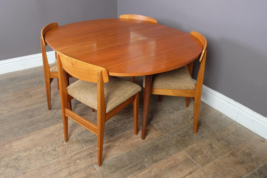 Vintage Retro G Plan Drop Leaf Dining Table and 4 Chairs