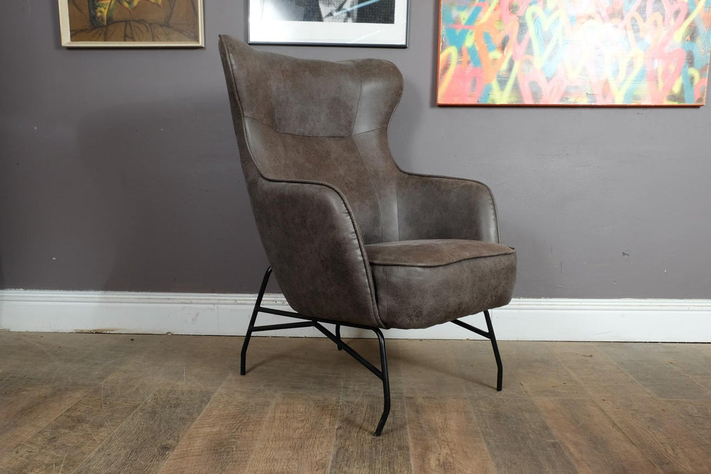 Retro Faux Leather Otley Arm Chair
