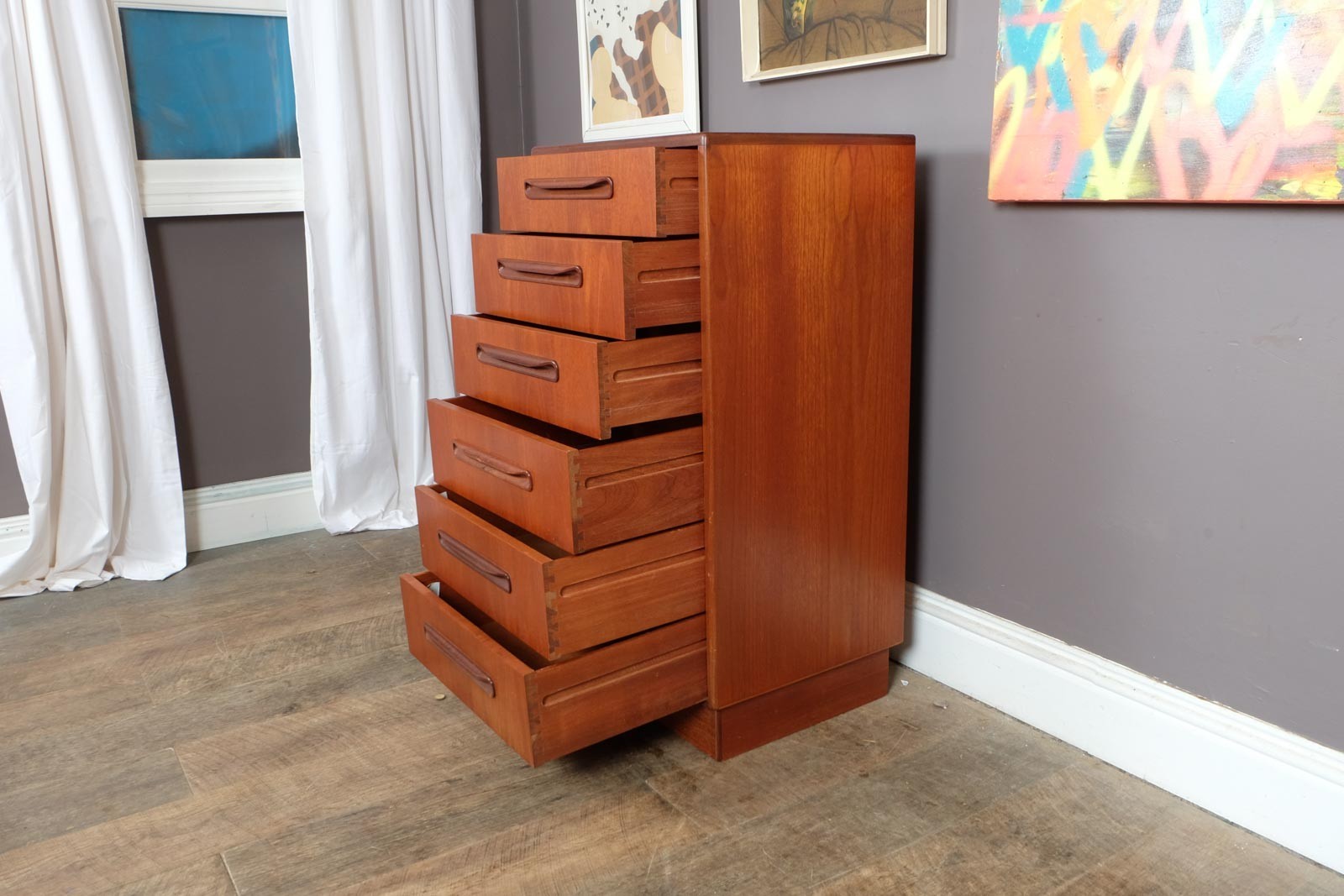 Vintage Retro G Plan Fresco Tall Chest of Drawers
