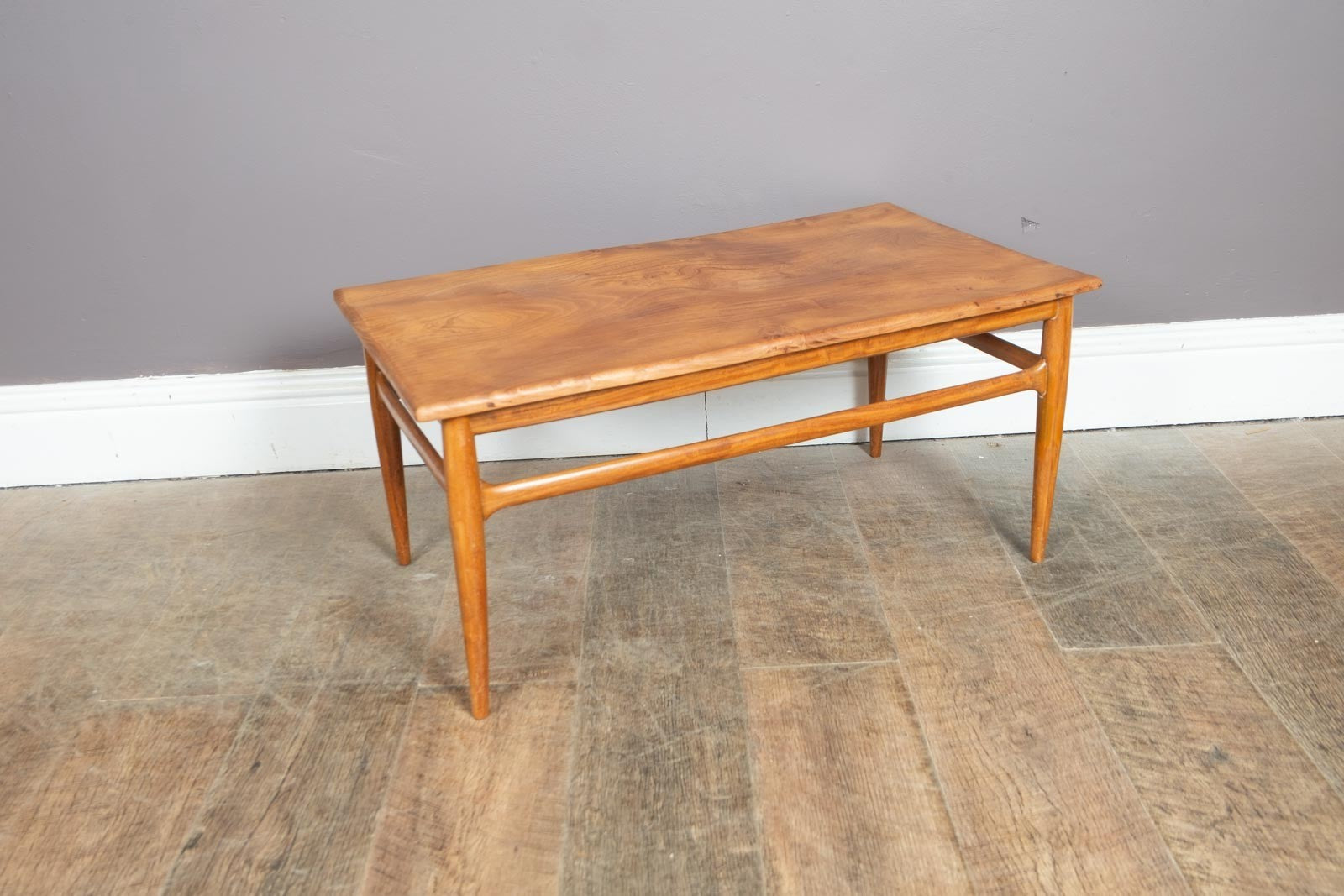 Vintage Hand Made Light Elm Coffee Table