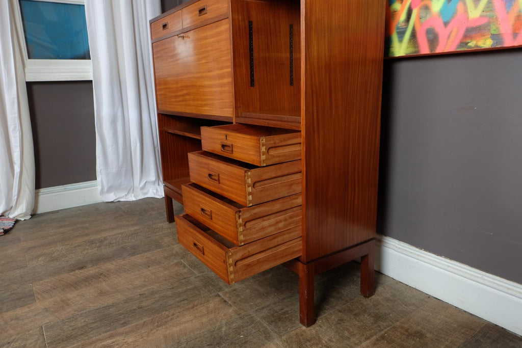 Vintage Retro MOD Highboard Sideboard Teak Desk Wall Unit