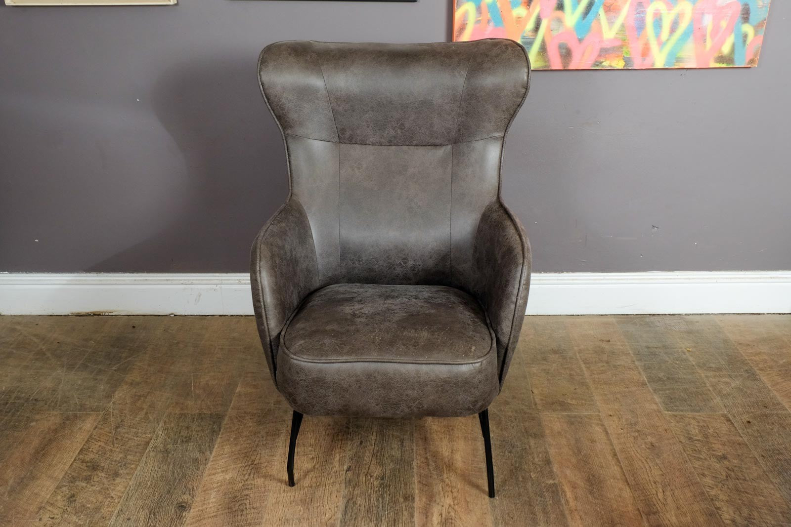 Retro Faux Leather Otley Arm Chair