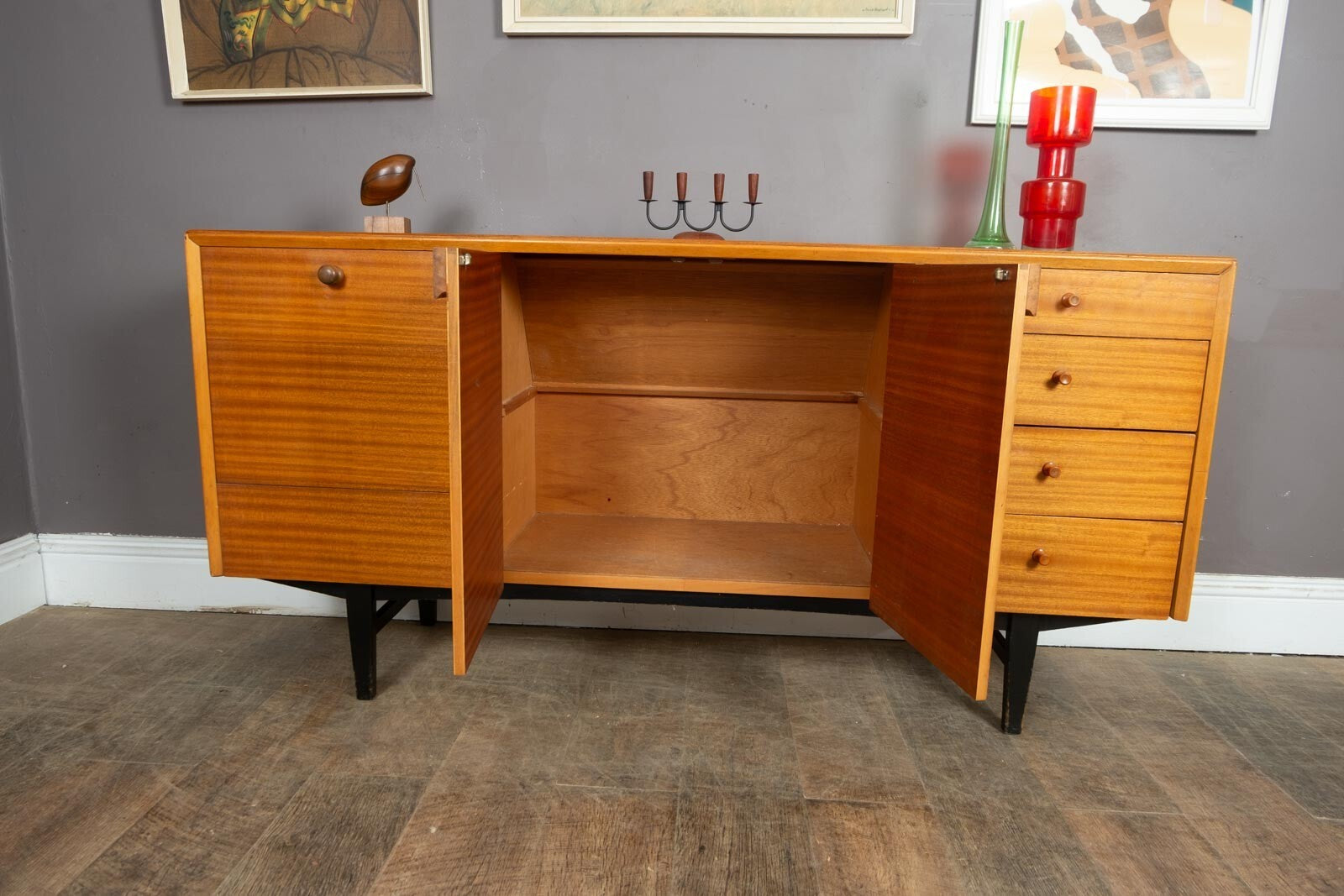 Vintage Mid Century Light Teak Sideboard by C.W.S. Ltd