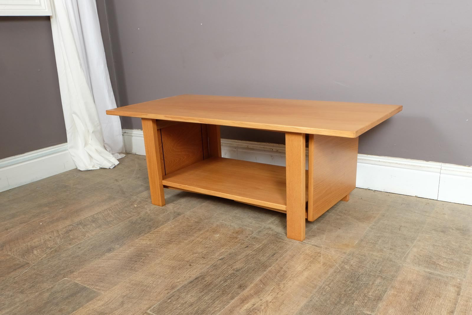 Vintage Retro Light Teak Nest of 3 Tables