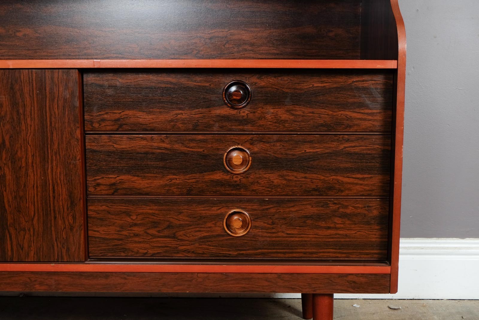 Vintage Retro Rosewood Mid Century Highboard by Schreiber
